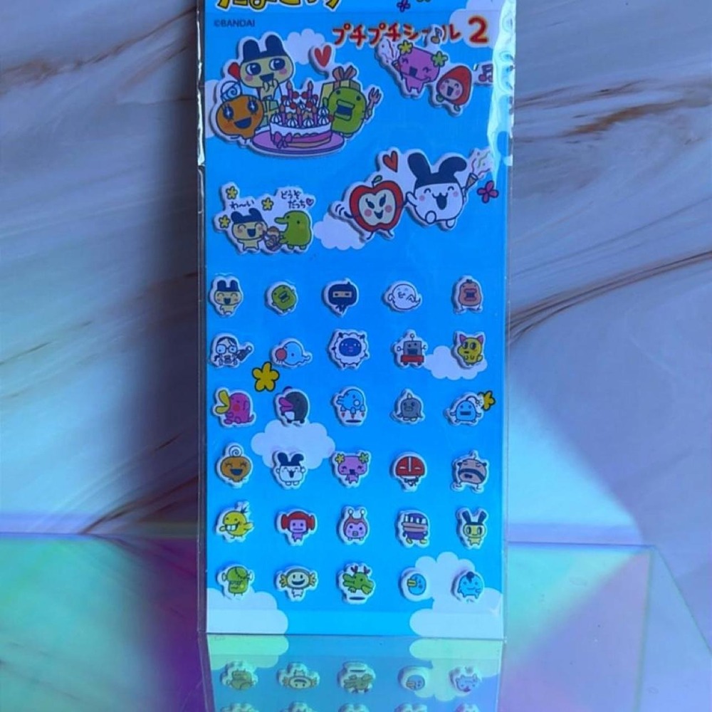 Bandai Tamagotchi Puchi Puchi Mini Puffy Sticker Strip NEW